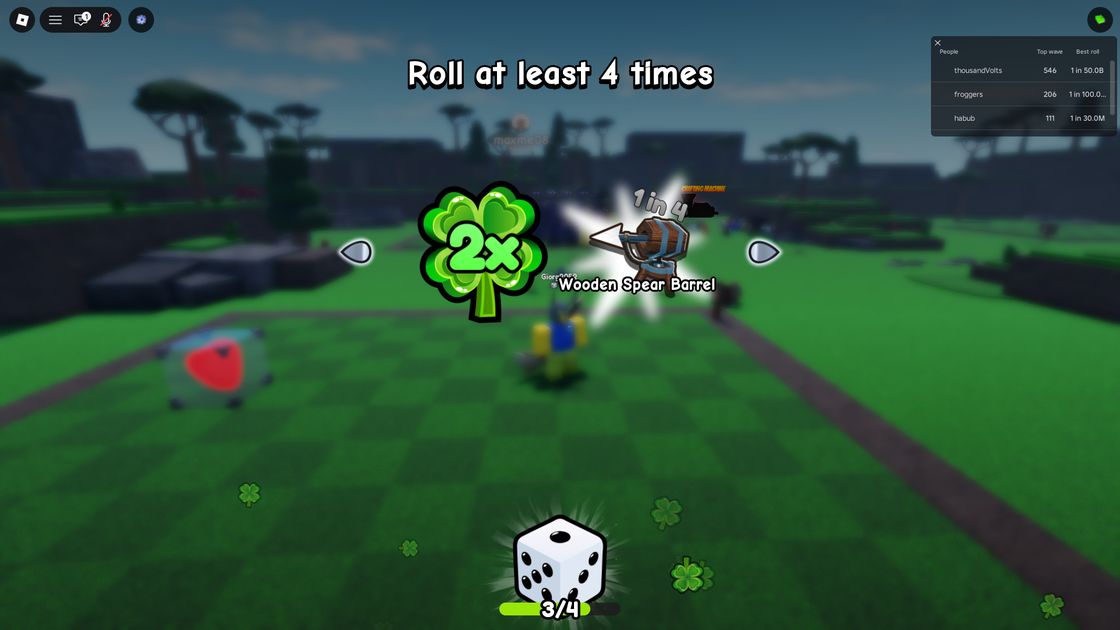Roll 3 of 4 spear barrel 1 in 4