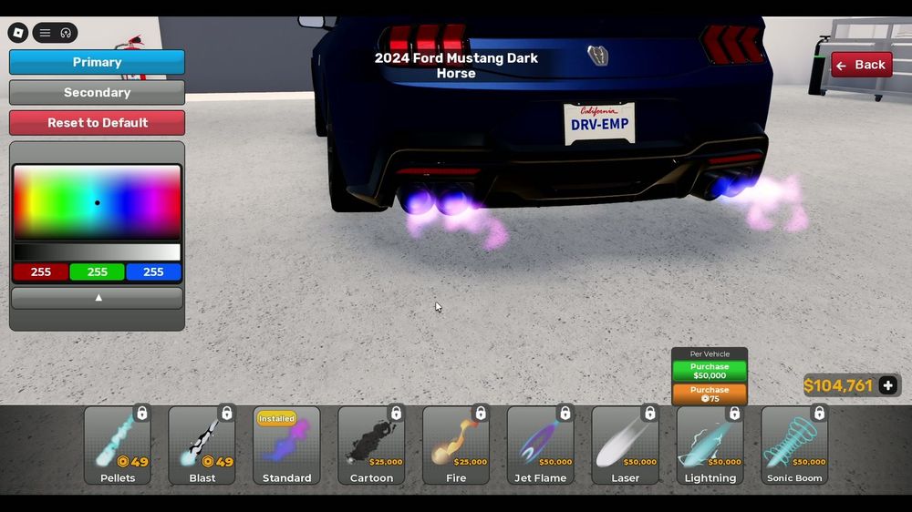 Nitrous Effect: nitro-exhaust presets (Fire, JetFlame, Blast, Lightning, Laser, Sonic Boom