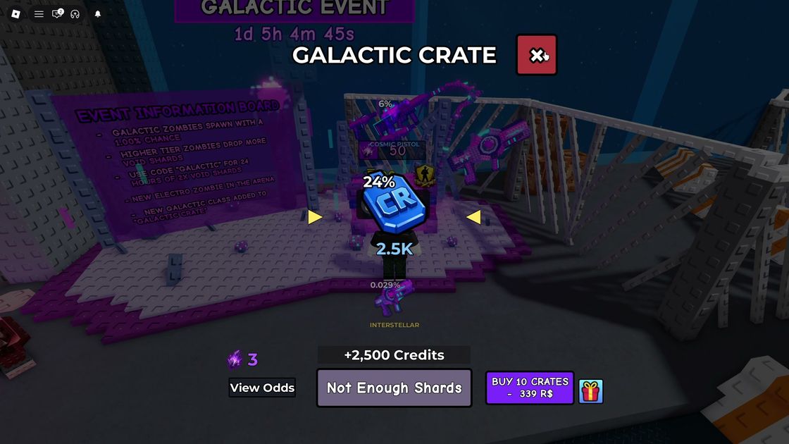 Crate result