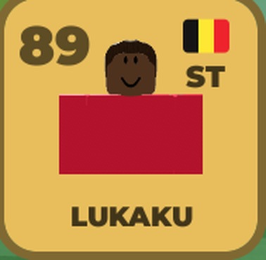 A Gold card: 89 ST Lukaku, Belgium, gold card