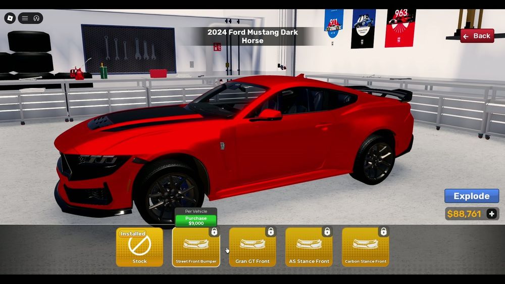 Bodykits → Front Bumper: Stock / Street / Gran GT / AS Stance / Carbon Stance. Purchase $9
