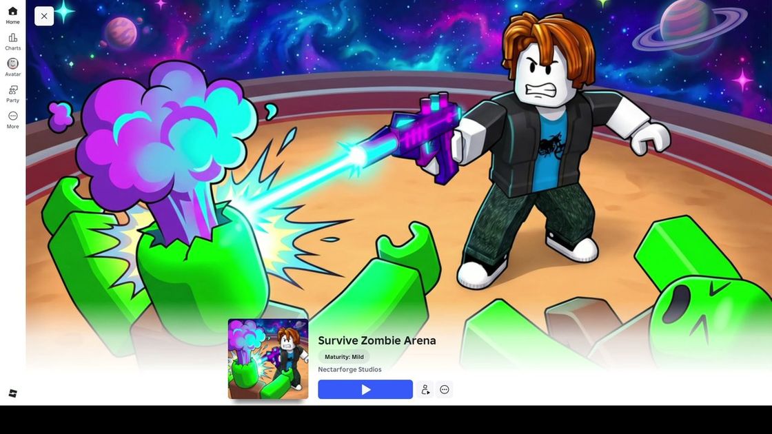 Game launch screen
