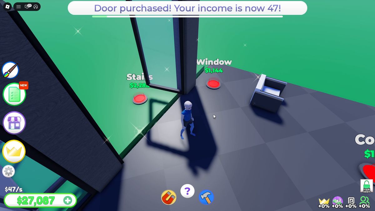 Door purchase highlight and confirmation