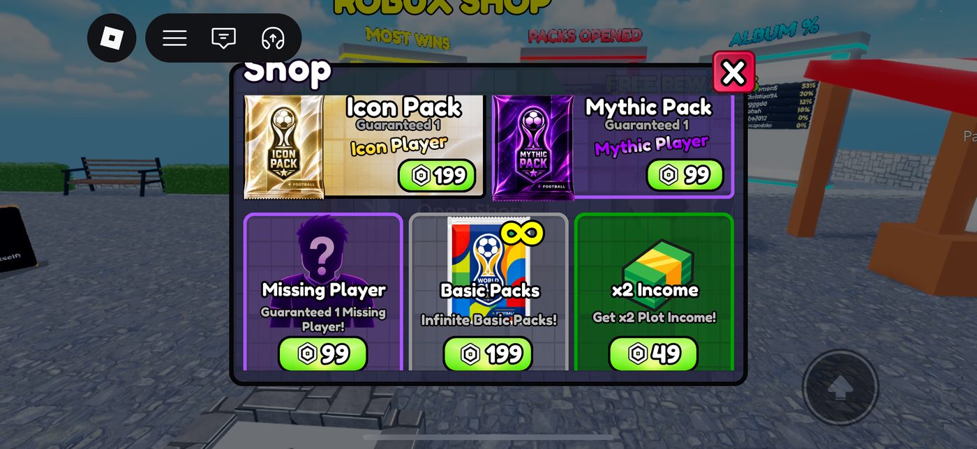 Robux shop offers