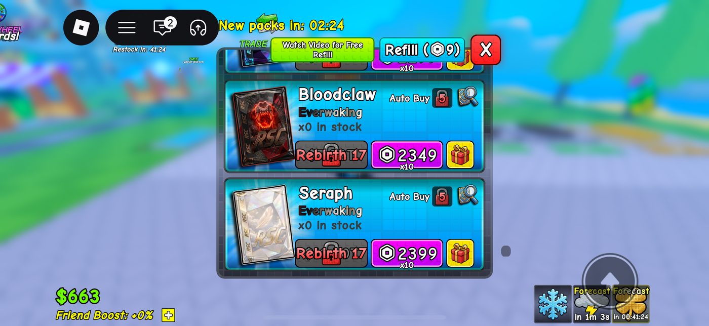 The apex — Bloodclaw and Seraph packs locked behind Rebirth 17