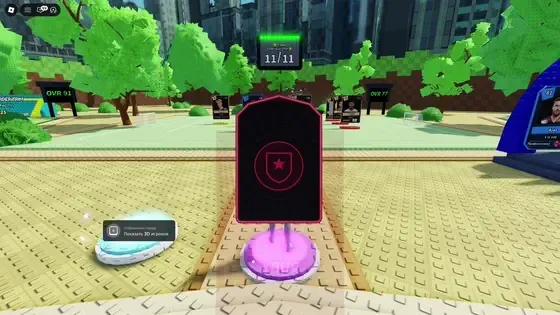 Opening a RUBY pack labelled TAP TO OPEN, with a moment card dropping out