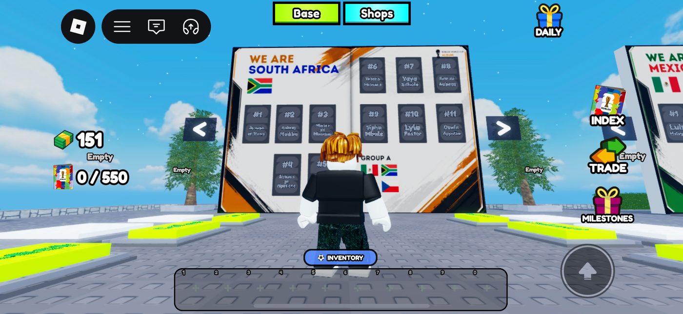 South Africa album page, Group A