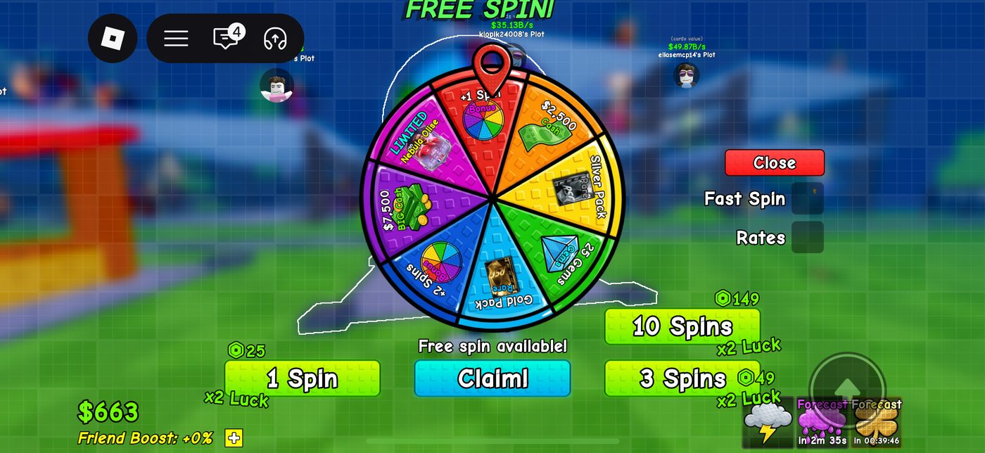 The Spin Wheel — one free spin on a timer, then paid spins