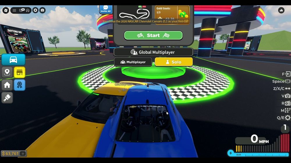 The Daytona 500 race pad: 