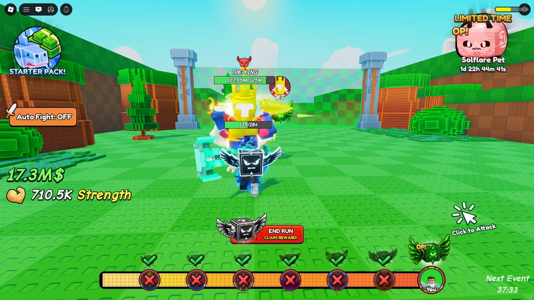 Fighting THE KING boss
