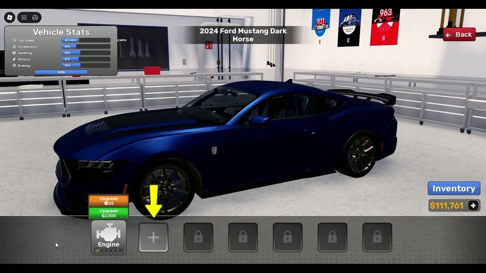 Engine upgraded: 158 → 160 MPH (+2), the next slot rises to $2,000.